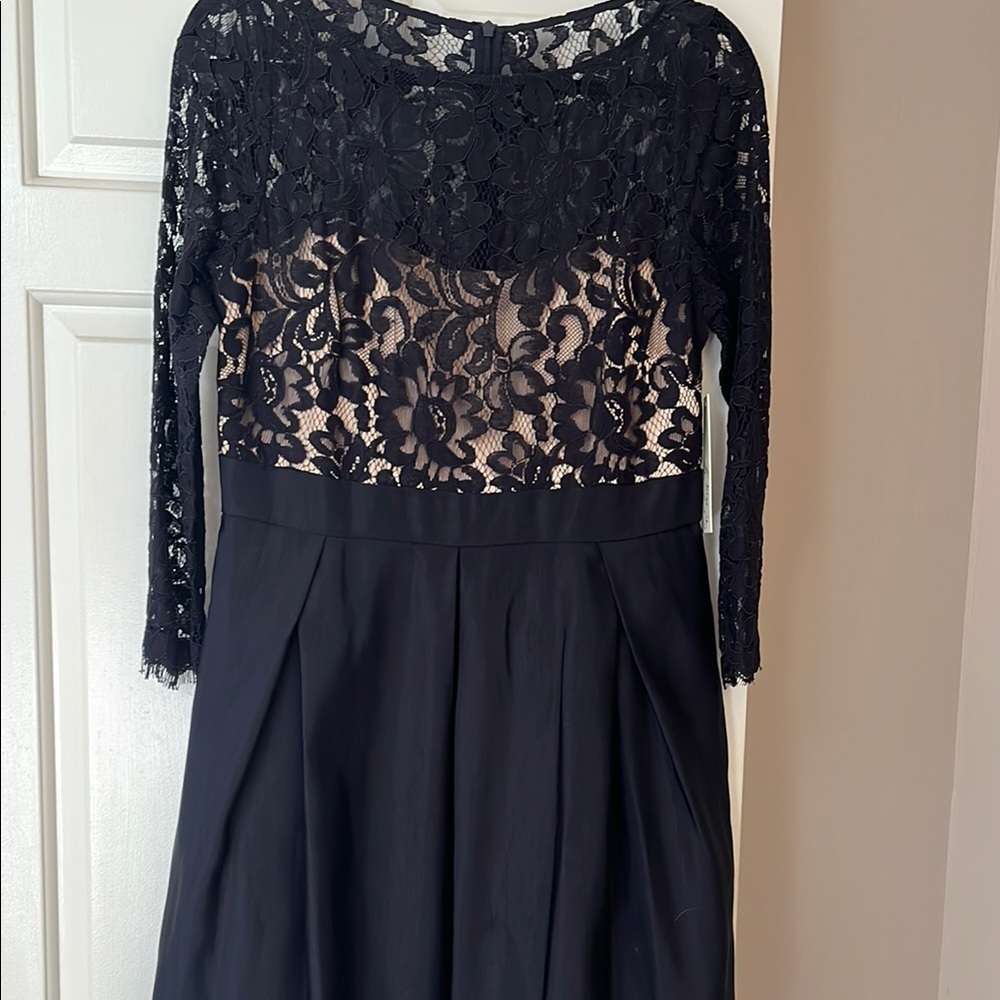 Eliza J Blue A-Line Pleated Dress for Cocktail